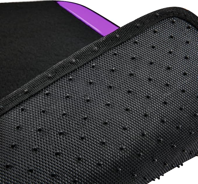Jelly Waterproof Universal Fit Car Floor Mats, Girly Car Carpet Mats with Anti-Slip Nibbs Backing & Driver Heel Pad Fit for SUV, Vans, sedans, Trucks,Cute car mats of 4pcs for Women (Purple)
