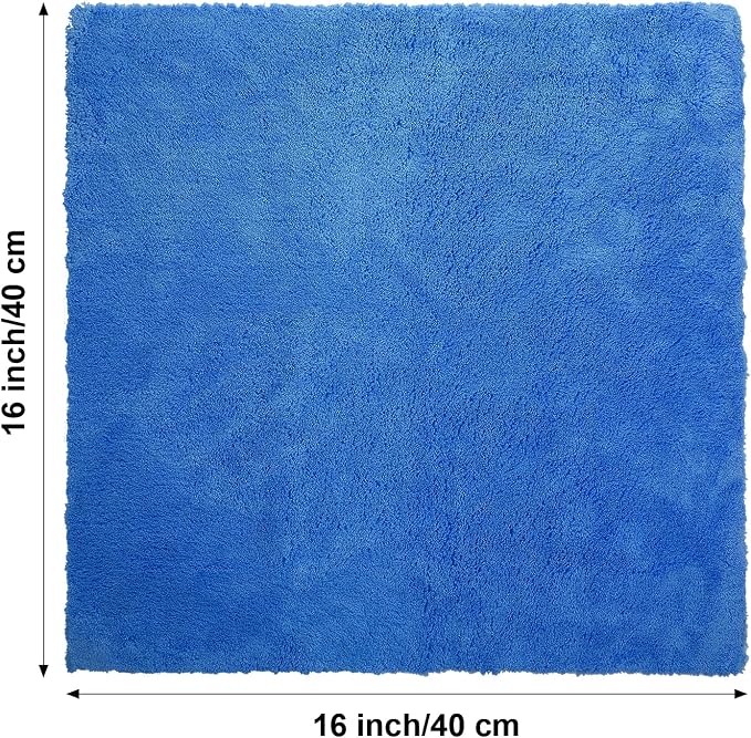 30 Pcs 16 x 16 Inch Microfiber Towels for Cars, 500 GSM Edgeless Plush Car Detailing Towels, Lint Free Scratch Free Cleaning Cloths for Drying, Washing, Polishing, Waxing, Home (Dark Blue)