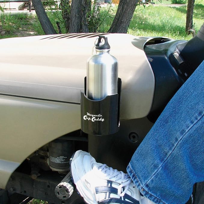 Magnetic Cup Holder - Caddy for Bottles, Glasses, and Cans - Fits on Fridge, Lawnmower, Forklift, Cart, or Ladder - Heavy-Duty Magnet, (Pack of 6)