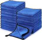 20 Pcs Microfiber Car Drying Towels Microfiber Cleaning Cloth 800 GSM Thick Plush Cleaning Dusting Cloth Auto Detailing Absorbent Towels Rags for Car Household Kitchen Window (Blue)