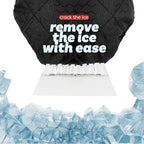 Ice Scraper with Glove [2 Pack] - Car Windshield Scraper for Ice and Snow w/Fleece Mitt - Quickly Scrape and Remove Snow While Staying Warm - Waterproof - Car Scraper Snow Brush (Black)