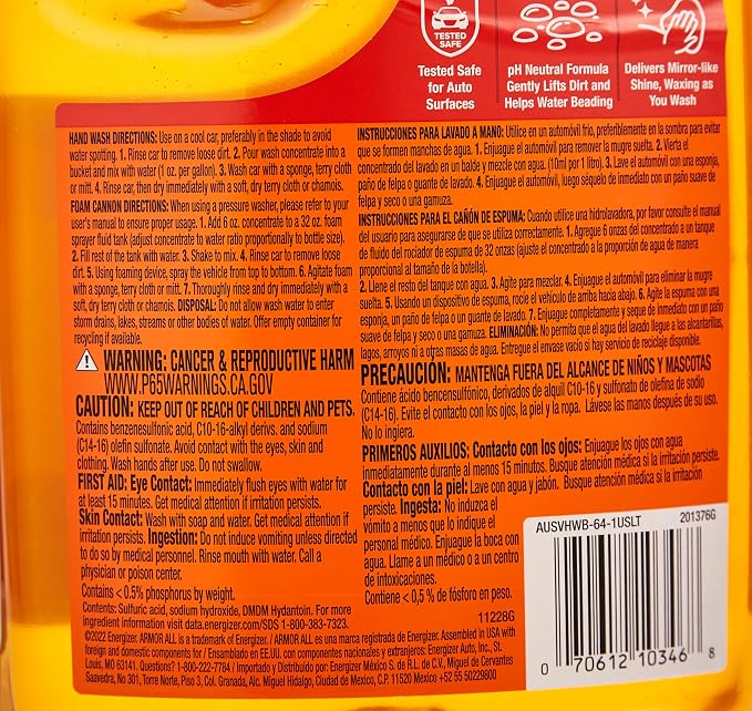 Ultra Shine Car Wash and Car Wax,Cleaning Fluid for Cars,Trucks,Motorcycles,64 Fl Oz Each,(Pack of 3)