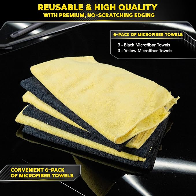 Meguiar's X2025 Supreme Shine Microfiber Towels -6 Count (Pack of 6)