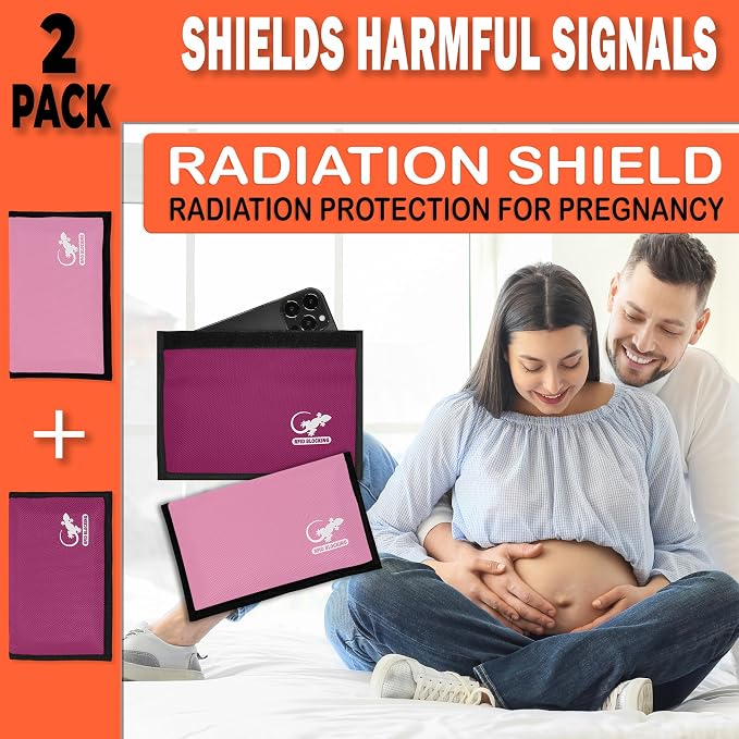 Faraday Bag for Phones & Key Fobs – RFID Shielding Privacy Pouch for Electronic Device Storage, Faraday Sleeve for Personal Data Protection (2 PACK - PINKS)