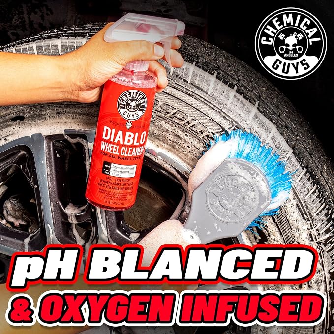 Diablo Wheel Cleaner Spray - 2 Pack 16 oz Bottles, Safe on All Wheel & Rim Finishes, Sprayable Formula Removes Brake Dust, Dirt & Grime, Car Care for Trucks, SUVs, Motorcycles & RVs