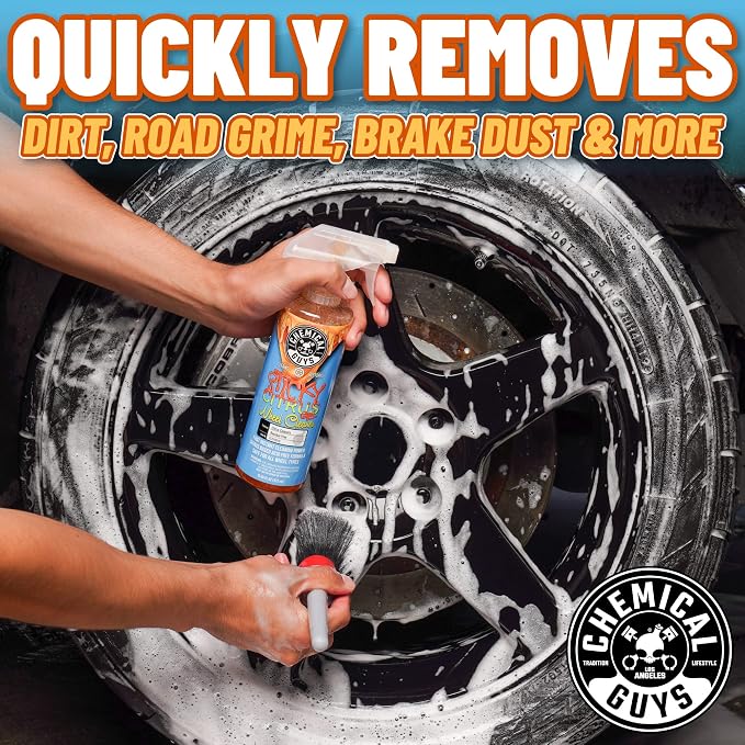 CLD105 Sticky Citrus Wheel Cleaner Gel, (Safe For All Wheel Types) Works on Cars, Trucks, SUVs, Motorcycles, RVs & More, 128 fl oz, (1 Gallon)