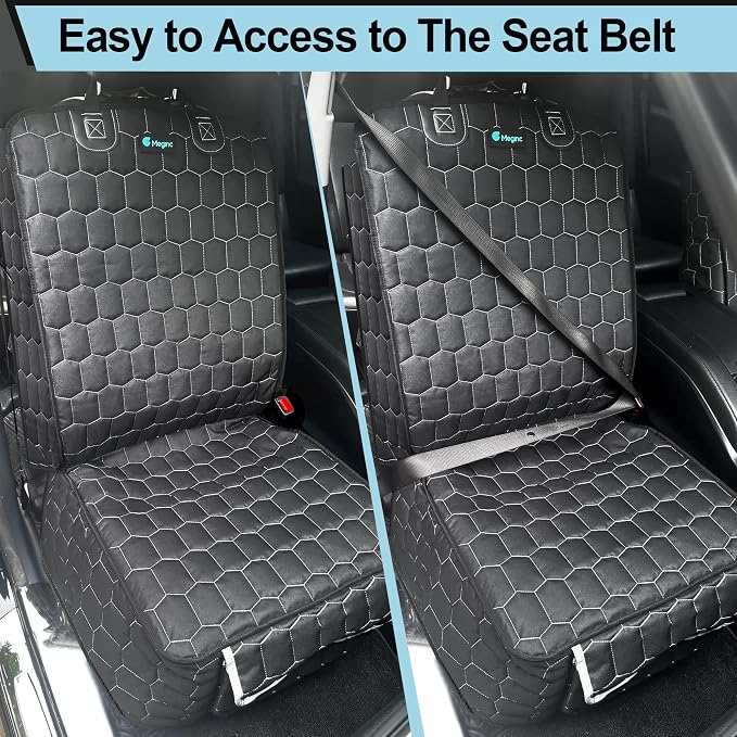 Front Seat Covers for Cars,Waterproof Car Seat Protector with Side Flaps 600D Fabric Front Seat Dog Cover for Trucks Vans SUVs Sedans, Non Slip Scratch Proof Seat Covers for Dogs in Car