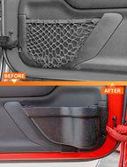 DP3 Front Door Storage Pockets, Door Side Insert Organizer Box for 2011-2018 Jeep Wrangler JK JKU 2/4 Door, Interior Storage Expansion Accessories, Black, 2 PCs