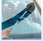 XINDELL Windshield Cleaner Tool, Car Window Cleaning Kit with 4 Reusable Microfiber Pads, Extendable Handle & 360° Rotating Head, Safety Hammer, Streak-Free Auto Glass Wiper for Car Truck SUV RV