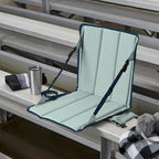 Heated Stadium Seat, Foldable, Lightweight with Carrying Strap, Foam Cushion for Comfort, Adjustable, Back Support, Multi-Functional Use As Stadium Seat or Seat Pad, Gray/Navy