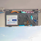Car Visor Organizer with Secure Zip Pockets, Sunglasses Holder and Clear Registration and Insurance Pocket - Heavy Duty Straps Fit Most Car, SUV and Truck Visors
