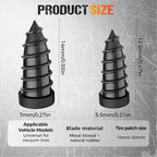 Tire Repair Rubber Nail Kit with 2 Sizes, Screw in Tire Plugs Rubber Screws, Tire Repair Screws for Tubeless Tires, Fast Emergency Tire Repair for Car Motorcycle Bike Truck (20 Pcs)