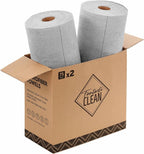 Microfiber Cleaning Cloth Rolls- 150 Sheets (2 Rolls of Grey) | 12'' by 12'', Super Absorbent, Lint-free, Tear-away Microfiber Towel Roll, for All-Purpose Cleaning