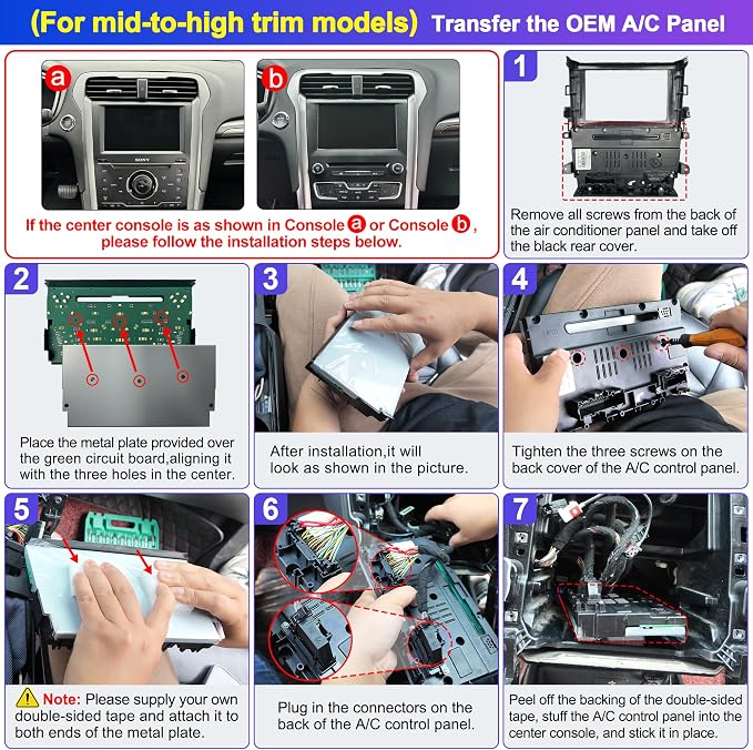 4G+64G Car Radio for Ford Fusion Mondeo 2013-2019 | Upgrade Android 15, Wireless CarPlay Android Auto, BT 5.4, WiFi 6, GPS, FM, RDS, EQ, SWC, 1080P Backup Camera