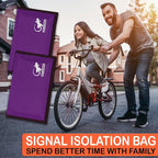 Faraday Bag for Phones, Key Fobs & RFID Cards – Shielding Privacy Pouch for Personal Device Storage, Travel-Friendly RFID Blocking Sleeve Accessory - PURPLE