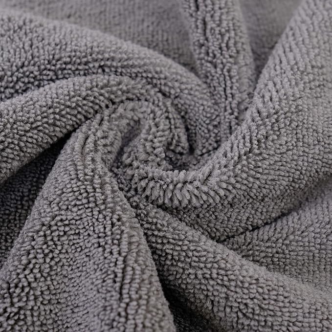 Premium Microfiber Cleaning Towel,16x16 in 36 Pack (Blue,Gray,Yellow)