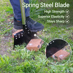63 Inch One-Piece Handle Weed Scraper Garden Flat Shovel Floor Scraper Long Handle Heavy Duty Multi Weeding Shovel with 11 Inch Spring Steel Blade for Ice, Weed, Dirty, Moss, Lawn Edging