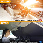 Foldable Sunshade for Car Windshield | Dashboard Shield for Your Vehicle | Auto Window Shades for UV Rays and Sun Screen Protection | XXXX-Large (75 inches x 37 inches)
