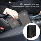 Foldable Trash Cans with Rhinestone, Bling Car Bin for Seat Organizer & Decorations, Universal Bling Accessories for Most Cars, SUVs, Trucks (Blue)