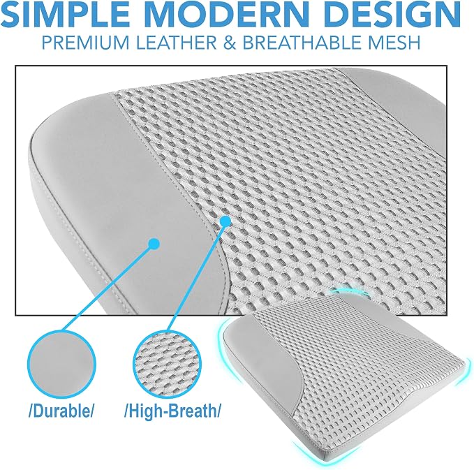 Car Seat Cushion, Car Seat Pillow, Automotive Cushion | Memory Foam Car Seat Cushion for Long Driving, Butt Pillow for Pain Relief, Driver Seat Cushion for Car, Truck, Office, Gray