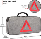 Emergency Car Kits for Vehicles - Roadside Emergency Car Kit (104 Pieces) - Car Kits for Emergency - Roadside Car Kit with Jumper Cables and Mini First Aid Kit - Gray Bag
