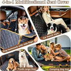 Dog Seat Cover for Back Seat, 100% Waterproof Dog Hammock for Car | 600D waterproof, nonslip, scratch-proof. Easy-clean, machine washable, pet-friendly for daily travel. Quick no-tool install.