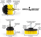 Attachment Set for Bathroom Cleaning – Power Scrubber Brush Kit for Tub, Tile, Shower, and Grout – All-Purpose Household Cleaning Brushes for Drill - Electric Grout Cleaner Kit
