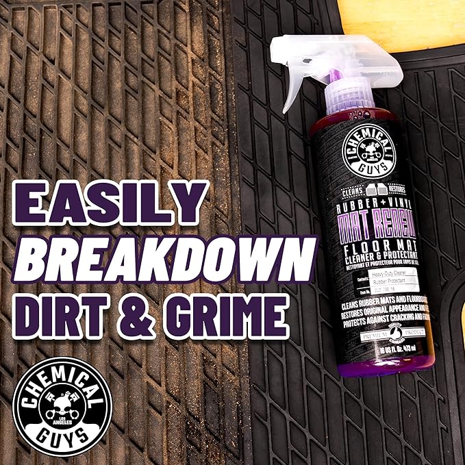 Mat Renew Rubber + Vinyl Floor Mat Cleaner And Protectant, Safe for Cars, Trucks, SUVs, Motorcycles, RVs & More, Extra Large 32 fl oz