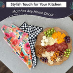 crae. Double Sided Microfiber Hand Towels, 17x27 Inches Waffle Design Kitchen Towels Set, Durable & Soft Fast Drying Hand Wash Cloth and Dishcloth Perfect for Everyday (Pia & Fonnie - Black/Pink)