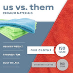 S&T INC. Microfiber Cleaning Cloth, Bulk Microfiber Towel for Home, Reusable and Lint Free Cloth Towels for Car, Assorted Colors, 11.5 Inch x 11.5 Inch, 50 Pack