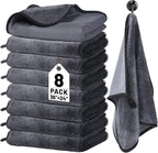 8 PCS Microfiber Towels for Cars 36x24 Inch Microfiber Cleaning Cloths Bulk Soft Car Detailng Towel Cloths 600 GSM Detailing Buffing Quick Drying Towel Polishing Waxing Auto Detailing Towel Cloth