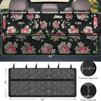 Femuar Car Trunk Organizer,Large Capacity Backseat Trunk Organizer(42"*18"),Collapsible Car Storage Bag with 8 Pocekt,Car Organizer for SUV/MPV/Truck - Floral