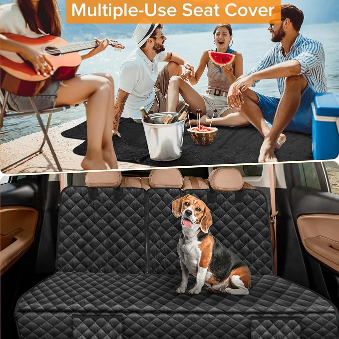 Dog Car Seat Cover for Back Seat Compatible with Jeep Grand Cherokee/Grand Cherokee L 2011-2025 2026 Accessories, Waterproof & Non-Slip SUV Pet Bench Rear Seat Covers