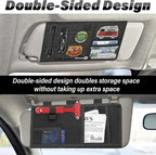 Tactical Visor Organizer, Car Visor Organizer, Sunvisor Organizers, Tactical Visors Cover Molle Webbing, Truck Accessories for Men, Car Sunshade Storage Pouch (Black)
