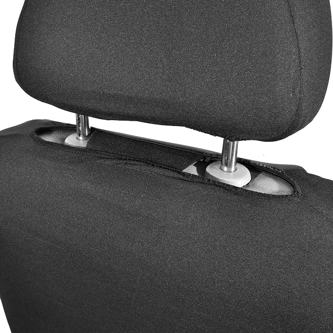 Neoprene EVA Waterproof car seat Covers Front Seats Only, Universal fit for SUV Vehicles Automotive with 5mm Composite EVA Inside,Airbag Compatible (Two Seats 6PCS, Black and Beige)
