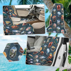 2 Pack Car Seat Towel Covers, Sweat Protector for Front Seats, Premium Thickened Microfiber with Elastic Strap, Breathable Quick Dry, Machine Washable Cover for Gym Running Universal Fit National Park