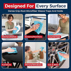 Microfiber Cleaning Cloth - Turq - 8Pcs (12.5x12.5 inch) High Performance - 1200 Washes, Ultra Absorbent Car Towel Traps Grime & Liquid for Streak-Free Mirror Shine - car Washing Cloth