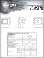Voyager VCMS17B Super CMOS Color Rear Mount Observation Camera with LED Low-Light Assist, Built-in Microphone, Black