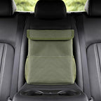 AOKJOY Car Garbage can with lid Leak Proof Vehicle Trash Can 3 Storage Pockets Hanging Waterproof car Trash Bag for SUV Green