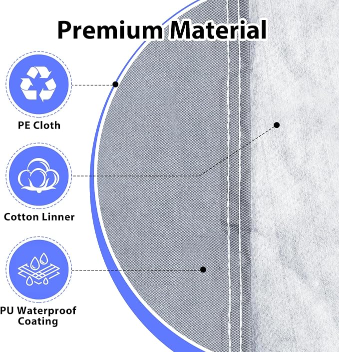 Half Car Cover SUV, Top Cover for Windshield & Sunroof Protection with Cotton Liner, Hail Protector Car Cover Waterproof All Weather for Snow, Sun,Rain,Dust,Size M