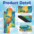 2 Pack Car Seat Towel Covers, Sweat-Proof Microfiber Seat Protectors for Gym, Running, Beach & Workout, Breathable Quick-Dry, Machine Washable, Multicolor Sea Turtle Print, Universal Fit
