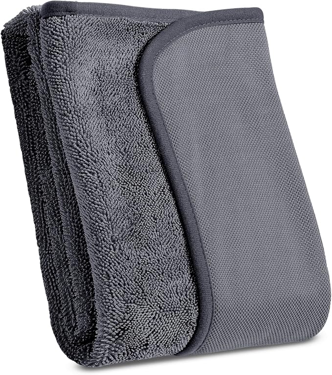 Microfiber Towels for Cars, 35.4" x 23.6" Car Drying Towel, Dark Gray Reusable Car Towel, Quick Drying Car Microfiber Cleaning Cloth for RVs, SUVs, Trucks