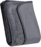Microfiber Towels for Cars, 35.4" x 23.6" Car Drying Towel, Dark Gray Reusable Car Towel, Quick Drying Car Microfiber Cleaning Cloth for RVs, SUVs, Trucks
