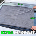 1-Pack Double-Sided Microfiber Towels for Cars Gray 26.8 x 32.3 in | Dual-Sided Design, Ultra Absorbent, Scratch-Free, Streak-Free Finish, Machine Washable