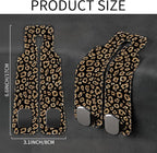 Car Headrest Purse Hanger Abstract Gold Glitter Leopard 1 Pack Bag Purse Holder for Car Premium Leather Double Metal Hook for Handbags, Grocery Bags and Phones