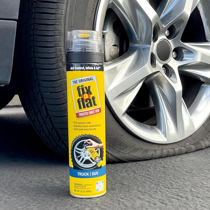 S60369 Aerosol Emergency Flat Tire Repair and Inflator, for X-Large Tires, Eco-Friendly Formula, Universal Fit for All Cars, Trucks and SUVs, 24 oz. (Pack of 1)