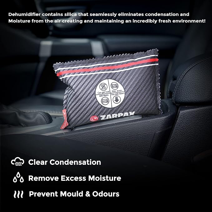 Reusable Car Dehumidifier Bag (8 Pack) Rechargeable Dehumidifier bags for Car, Trucks, and RVs - Prevent Damp & Moisture on Windscreens - Leakproof Moisture Absorber for Car and Home