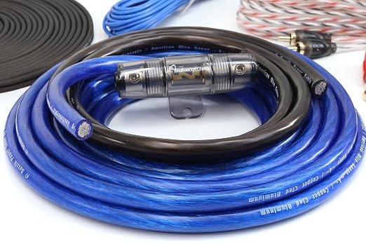Bassik 4 Gauge Complete Amplifier Installation Amp Wiring Kit with RCA