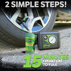 50107 Flat Tire Puncture Repair, Smart Spair, Emergency Kit For Car Tires, Includes Sealant And Tire Inflator Pump, Suitable For Cars And Other Highway Vehicles, 15 Min Fix