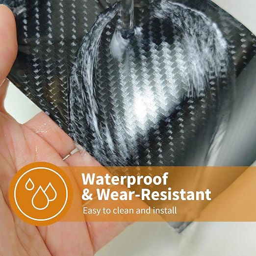 Car Door Sill Protector Anti Scratch Carbon Fiber Tape, Waterproof Wear-Resistant Car Door Edge Guards with No Residue Adhesive, Easy to Install Universal Paint Protection Trim for Truck SUV